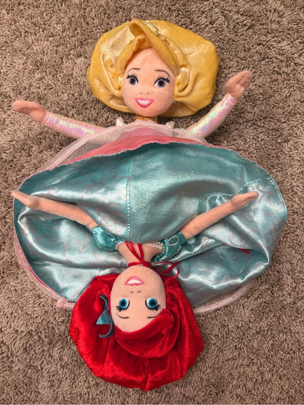 Disney Parks Princess Aurora Sleeping Beauty Plush Doll Pink Dress 18” EUC